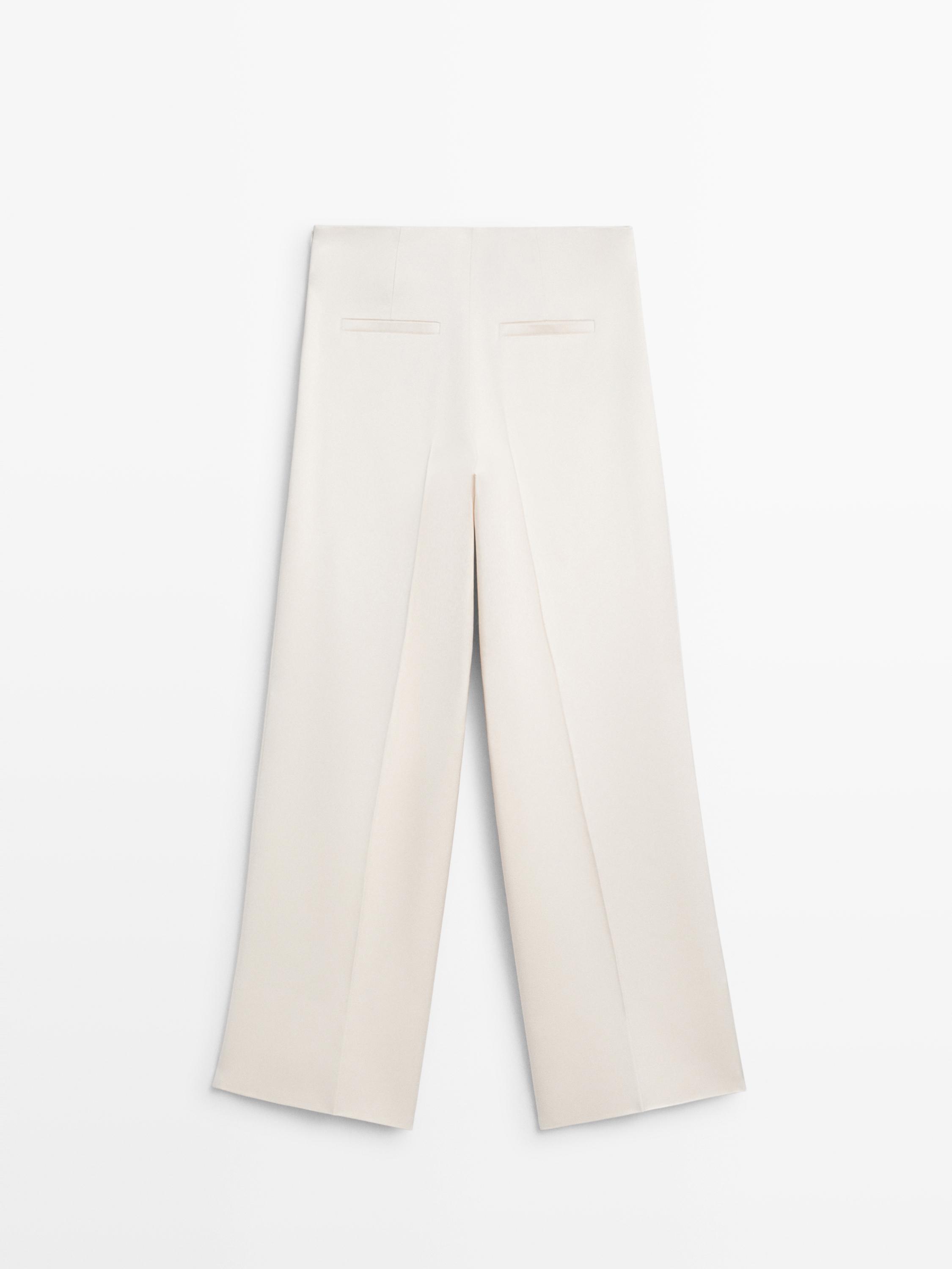 Satin wide-leg trousers